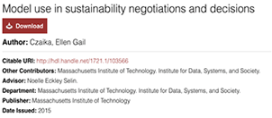 Model Use in Sustainability Negotiations and Decisions